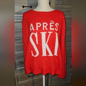 cupcakes & cashmere Red Après Ski Sweater